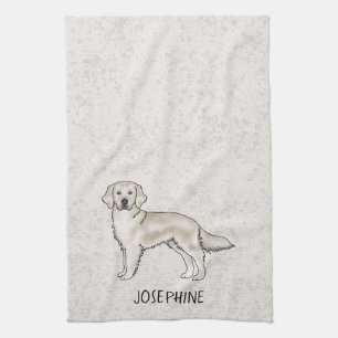 Engelse Crème Golden Retriever Hond Aangepaste Naa Theedoek