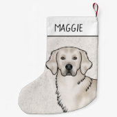 Engelse Crème Goud Retriever Hond Aangepaste Naam Kleine Kerstsok (Achterkant)