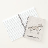 Engelse Crème Goud Retriever Hond Aangepaste Naam Notitieboek (Binnen)