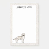 Engelse Crème Goud Retriever Hond Aangepaste Naam Post-it® Notes (Voorkant)