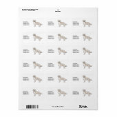 Engelse Crème Goud Retriever Hond En Aangepaste Te Etiket (Full Sheet)