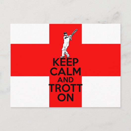 Engelse cricket briefkaart (Voorkant)