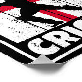 Engelse Cricket Fan Vlag Van Engeland Cricket Poster (Hoek)