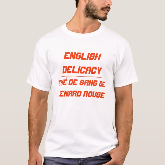 Engelse Delicacy T-shirt (Voorkant)