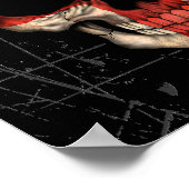 Engelse Dj Skull met hoofdtelefoon Poster (Hoek)