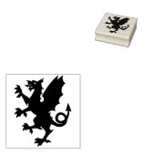engelse drakenstempel rubberstempel (Gestempeld)