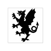 engelse drakenstempel rubberstempel (Afrduk)