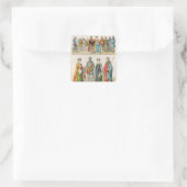 Engelse dress vierkante sticker (Tas)