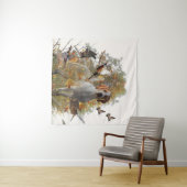 Engelse drukkerij voor tapijt Acryldruk Wandkleed (In Situ (horizontaal))