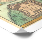 Engelse Empire America Map - 1755 Poster (Hoek)