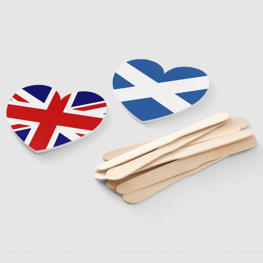 Engelse en Schotse vlag bruiloft partij Handwaaier (Niet-gemonteerd)