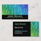 Engelse en Wiskunde leraar Visitekaartjes (Voorkant / Achterkant)