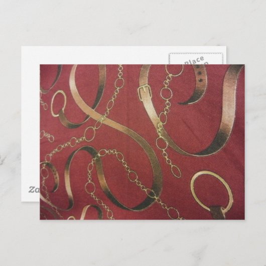 Engelse Equestrian - Rood Briefkaart (Voorkant / Achterkant)