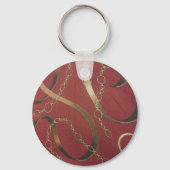 Engelse Equestrian - Rood Sleutelhanger (Voorkant)