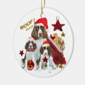 Engelse feestversieringen keramisch ornament (Links)