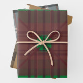 Engelse Folk Plaid Stationery Set Inpakpapier Vel (In situ)