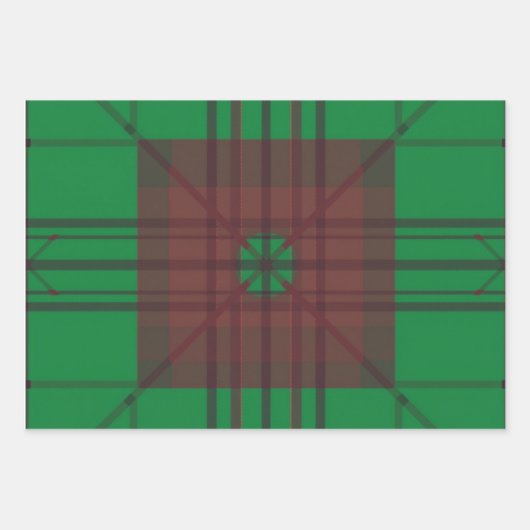 Engelse Folk Plaid Stationery Set Inpakpapier Vel (Voorkant)
