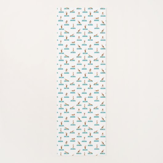 Engelse Fox Terrier yoga pose Yogamat (Achterkant)