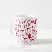 Engelse Foxhound Christmas Design Koffiemok (Voorkant links)
