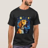 Engelse foxhound dog grappige Schattigee hond in e T-shirt (Voorkant)