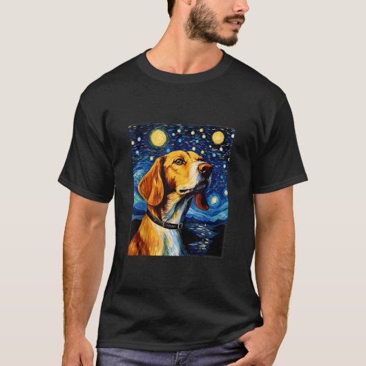 Engelse foxhound dog grappige Schattigee hond in e T-shirt (Voorkant)