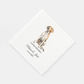 Engelse Foxhound Hond Ik Hield Van Haar Eerste Tro Servet (Hoek)