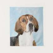 Engelse Foxhound Schilderij - Grappige Originele H Wandkleed (Voorkant)