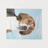 Engelse Foxhound Schilderij - Grappige Originele H Wandkleed (Voorkant (horizontaal))
