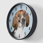 Engelse Foxhound-schilderij - Mooie originele hond (Hoek)