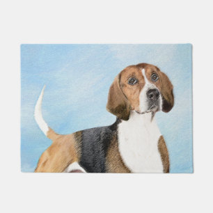Engelse Foxhound-schilderij - Mooie originele hond Deurmat