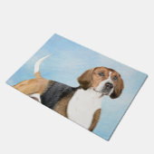 Engelse Foxhound-schilderij - Mooie originele hond Deurmat (Schuin)