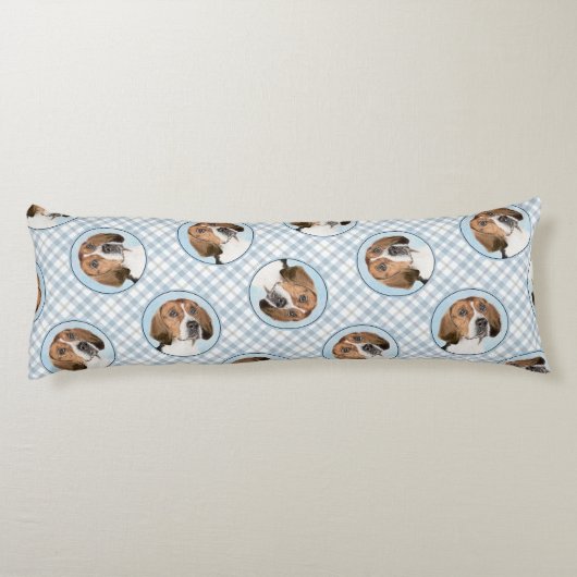 Engelse Foxhound Schilderij Schattigee Originele H Lichaamskussen (Achterkant)