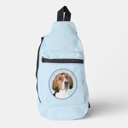 Engelse Foxhound Schilderij Schattigee Originele H Sling Bag (Voorkant)