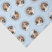 Engelse Foxhound Schilderij Schattigee Originele H Tissuepapier (Detail)