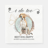 Engelse Foxhound servetten met honden foto (Voorkant)