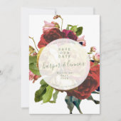 Engelse Garden Boho Rozen Circle Save the Date (Voorkant)