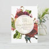 Engelse Garden Boho Rozen Circle Save the Date (Staand voorkant)