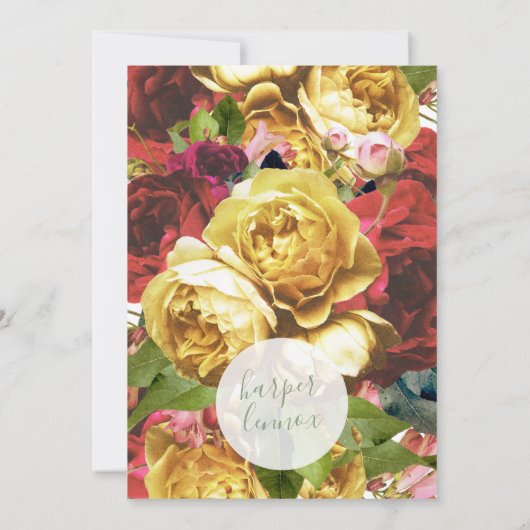 Engelse Garden Boho Rozen Circle Save the Date (Achterkant)