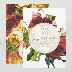 Engelse Garden Boho Rozen Circle Save the Date