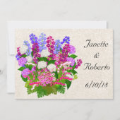 Engelse Garden Floral Bouquet Wedding Invitation Kaart (Voorkant)