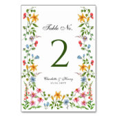 Engelse garden florale bruiloft kaart (Achterkant)