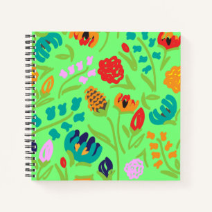 Engelse Garden Mint Spiral-laptop Notitieboek
