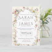 Engelse Garden Party Wedding Invitation Kaart (Staand voorkant)