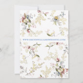 Engelse Garden Party Wedding Invitation Kaart (Achterkant)