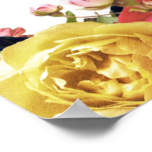 Engelse Garden  Rozen Weddenschap Welkom Poster (Hoek)