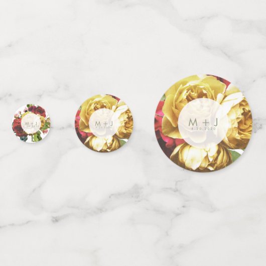 Engelse Garden  Rozen Wedding Confetti (Voorkanten)