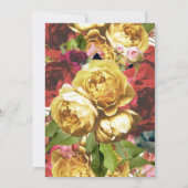 Engelse Garden  Rozen Wedding Uitnodiging (Achterkant)