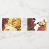 Engelse Garden Rozen Wedding Waterfles Etiket (Enkel label)