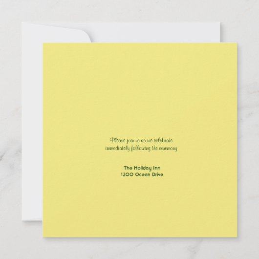 Engelse Garden Tulip Wedding Uitnodiging (Achterkant)