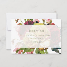 Engelse Garden Wedding Reception Card Kaart